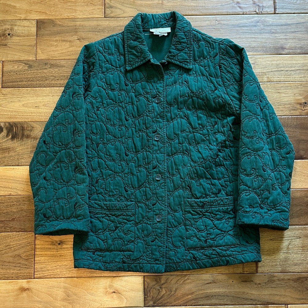 Vtg Natural Expressions quilted barn utility chore coat